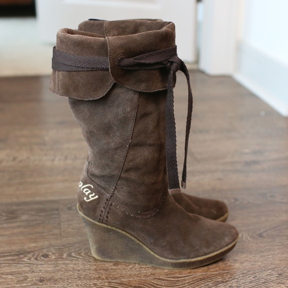 replay suede boots